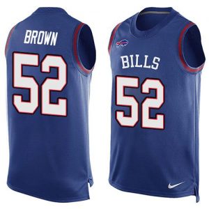 Nike Bills #52 Preston Brown Royal Blue Team Color Men's Stitched NFL Limited Tank Top Jersey