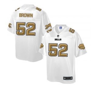 Nike Bills #52 Preston Brown White Men's NFL Pro Line Fashion Game Jersey