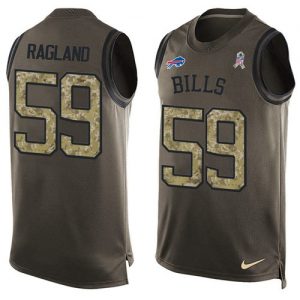 Nike Bills #59 Reggie Ragland Green Men's Stitched NFL Limited Salute To Service Tank Top Jersey