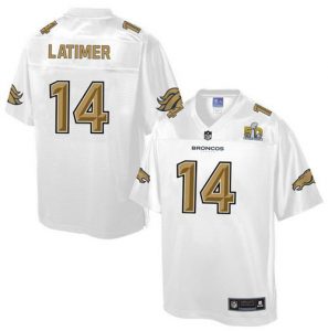 Nike Broncos #14 Cody Latimer White Men's NFL Pro Line Super Bowl 50 Fashion Game Jersey