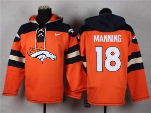 Nike Broncos #18 Peyton Manning Orange Player Pullover NFL Hoodie