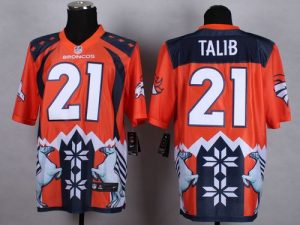 Nike Broncos #21 Aqib Talib Orange Men's Stitched NFL Elite Noble Fashion Jersey