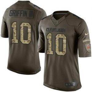 Nike Browns #10 Robert Griffin III Green Youth Stitched NFL Limited Salute to Service Jersey