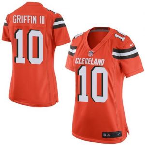 Nike Browns #10 Robert Griffin III Orange Alternate Women's Stitched NFL New Elite Jersey
