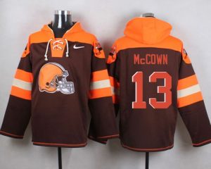 Nike Browns #13 Josh McCown Brown Player Pullover NFL Hoodie