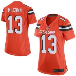 Nike Browns #13 Josh McCown Orange Alternate Women's Stitched NFL New Elite Jersey