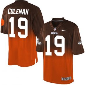 Nike Browns #19 Corey Coleman Brown Orange Men's Stitched NFL Elite Fadeaway Fashion Jersey
