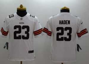 Nike Browns #23 Joe Haden White Youth Stitched NFL Limited Jersey