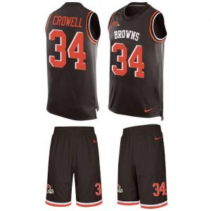 Nike Browns #34 Isaiah Crowell Brown Team Color Men's Stitched NFL Limited Tank Top Suit Jersey