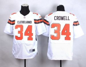 Nike Browns #34 Isaiah Crowell White Men's Stitched NFL New Elite Jersey