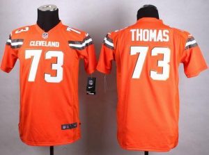 Nike Browns #73 Joe Thomas Orange Alternate Youth Stitched NFL New Elite Jersey