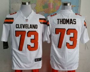 Nike Browns #73 Joe Thomas White Men's Stitched NFL Game Jersey