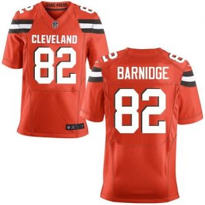Nike Browns #82 Gary Barnidge Orange Alternate Men's Stitched NFL New Elite Jersey