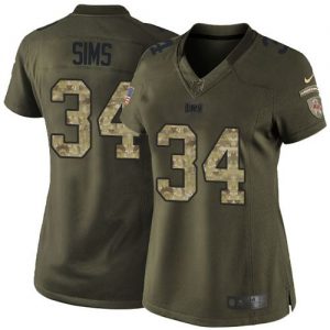 Nike Buccaneers #34 Charles Sims Green Women's Stitched NFL Limited Salute to Service Jersey