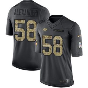 Nike Buccaneers #58 Kwon Alexander Black Youth Stitched NFL Limited 2016 Salute to Service Jersey