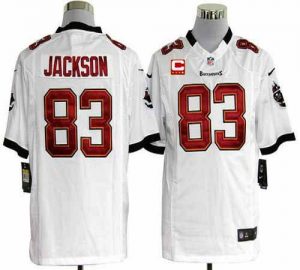 Nike Buccaneers #83 Vincent Jackson White With C Patch Men's Embroidered NFL Game Jersey