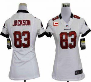 Nike Buccaneers #83 Vincent Jackson White With C Patch Women's Embroidered NFL Elite Jersey