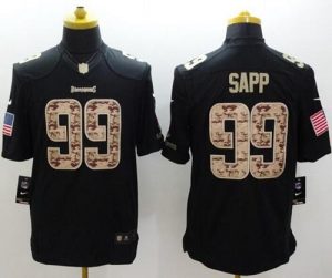Nike Buccaneers #99 Warren Sapp Black Men's Stitched NFL Limited Salute to Service Jersey