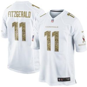 Nike Cardinals #11 Larry Fitzgerald White Men's Stitched NFL Limited Salute to Service Jersey