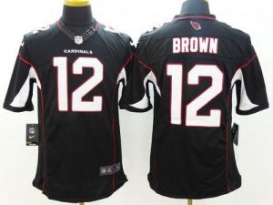 Nike Cardinals #12 John Brown Black Alternate Men's Stitched NFL Limited Jersey