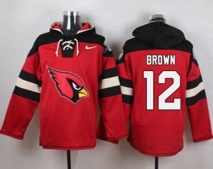 Nike Cardinals #12 John Brown Red Player Pullover NFL Hoodie