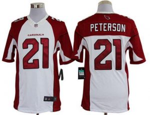 Nike Cardinals #21 Patrick Peterson White Men's Embroidered NFL Limited Jersey