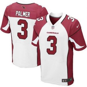 Nike Cardinals #3 Carson Palmer White Men's Embroidered NFL Elite Jersey
