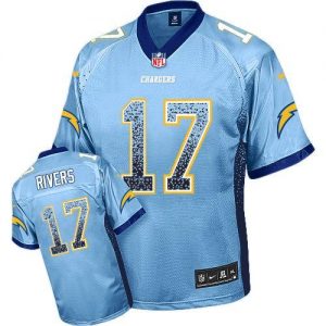 Nike Chargers #17 Philip Rivers Electric Blue Alternate Men's Embroidered NFL Elite Drift Fashion Jersey