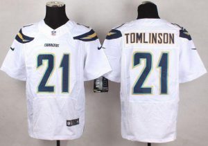 Nike Chargers #21 LaDainian Tomlinson White Men's Stitched NFL New Elite Jersey