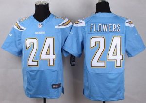 Nike Chargers #24 Brandon Flowers Electric Blue Alternate Men's Stitched NFL New Elite Jersey