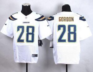 Nike Chargers #28 Melvin Gordon White Men's Stitched NFL New Elite Jersey