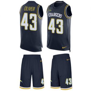 Nike Chargers #43 Branden Oliver Navy Blue Team Color Men's Stitched NFL Limited Tank Top Suit Jersey