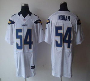 Nike Chargers #54 Melvin Ingram White Men's Embroidered NFL Elite Jersey