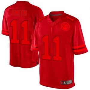Nike Chiefs #11 Alex Smith Red Men's Embroidered NFL Drenched Limited Jersey