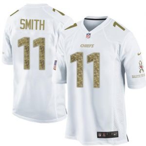Nike Chiefs #11 Alex Smith White Men's Stitched NFL Limited Salute to Service Jersey