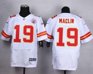 Nike Chiefs #19 Jeremy Maclin White Men's Stitched NFL Elite Jersey