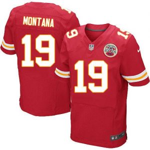 Nike Chiefs #19 Joe Montana Red Team Color Men's Stitched NFL Elite Jersey