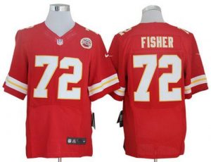 Nike Chiefs #72 Eric Fisher Red Team Color Men's Embroidered NFL Elite Jersey
