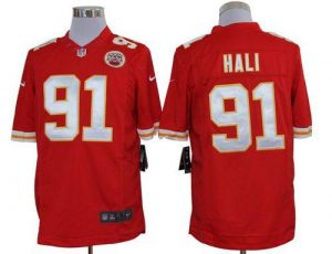 Nike Chiefs #91 Tamba Hali Red Team Color Men's Embroidered NFL Limited Jersey