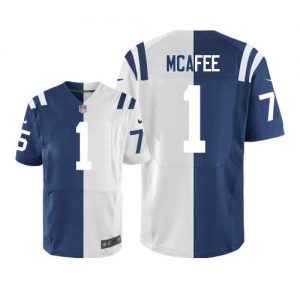 Nike Colts #1 Pat McAfee Royal Blue White Men's Stitched NFL Elite Split Jersey