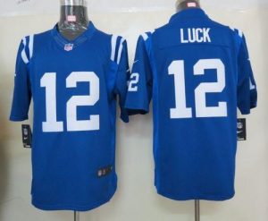 Nike Colts #12 Andrew Luck Royal Blue Team Color Men's Embroidered NFL Limited Jersey