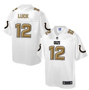 Nike Colts #12 Andrew Luck White Men's NFL Pro Line Fashion Game Jersey