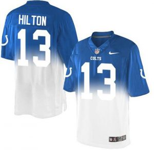 Nike Colts #13 T.Y. Hilton Royal Blue White Men's Stitched NFL Elite Fadeaway Fashion Jersey