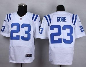 Nike Colts #23 Frank Gore White Men's Stitched NFL Elite Jersey