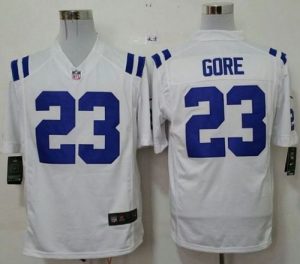 Nike Colts #23 Frank Gore White Men's Stitched NFL Game Jersey
