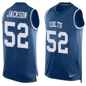Nike Colts #52 D'Qwell Jackson Royal Blue Team Color Men's Stitched NFL Limited Tank Top Jersey