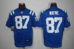 Nike Colts #87 Reggie Wayne Royal Blue Team Color Men's Embroidered NFL Elite Jersey