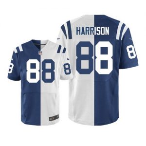 Nike Colts #88 Marvin Harrison Royal Blue White Men's Stitched NFL Elite Split Jersey
