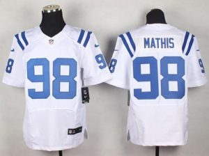 Nike Colts #98 Robert Mathis White Men's Stitched NFL Elite Jersey