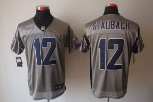 Nike Cowboys #12 Roger Staubach Grey Shadow Men's Embroidered NFL Elite Jersey